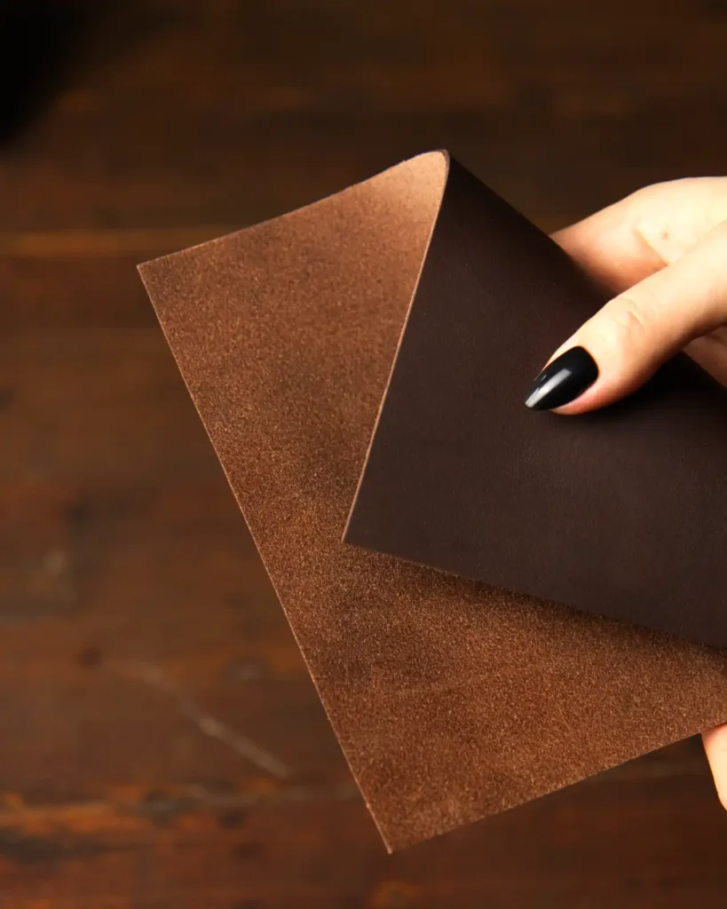 Brązowa skóra garbowana roślinnie